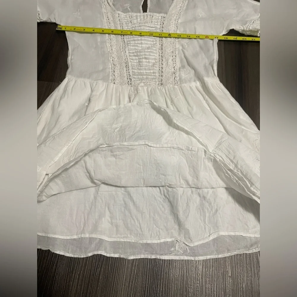 Zara White Embroidered Women's Beach Dress - Picture 5 of 10